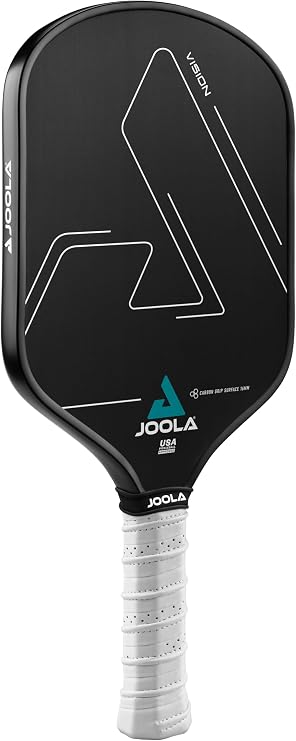 JOOLA Vision Pickleball Paddle with Textured Carbon Grip Surface Technology for Maximum Spin and Control. Polypropylene Honeycomb Core Pickleball Racket 16mm