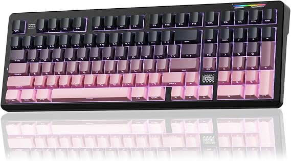 LINGBAO K98 Wireless Mechanical Gaming Keyboard, Tri-Mode Gasket Hot Swap