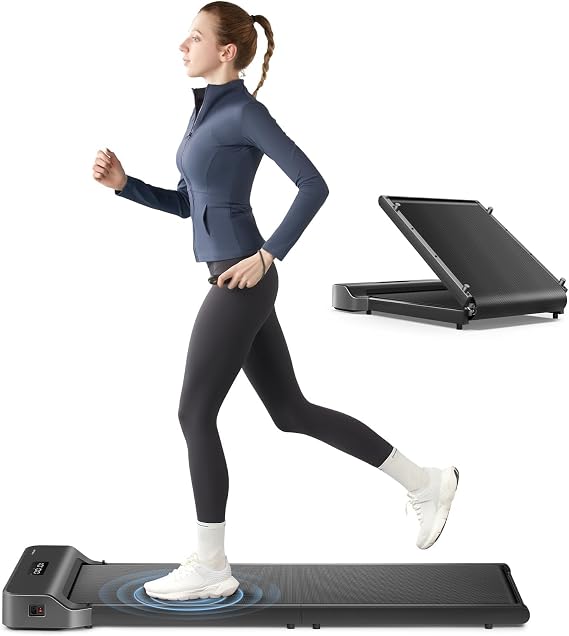 WalkingPad Z1 Foldable Walking Pad Treadmill, Under Desk Compact Design | 180 Foldable Design for Easy Storage, Space Saving, Quiet Motor and LED Display for Daily Home Office Walking and Jogging