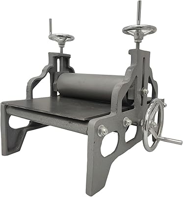 TECHTONGDA Manual Slab Roller Printmaking Machine 11.8x19.7inch Portable Tabletop Print Making Machine with Adjustable Height