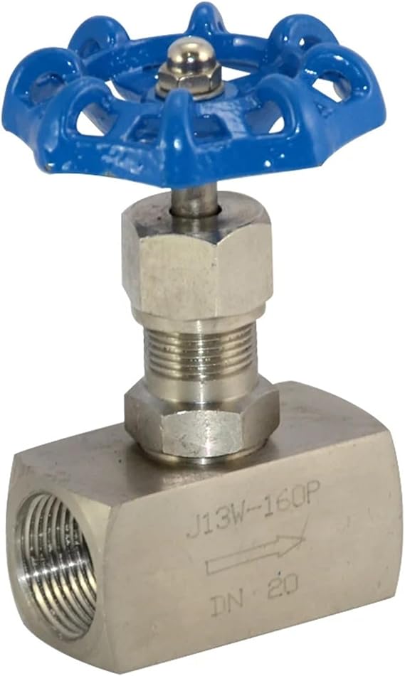 1/8" 3/8" 1/2" 3/4" 1" Female High Pressure Stainless Steel 304 Shut Off Needle Globe Valve Crane Flow Control(1/2")
