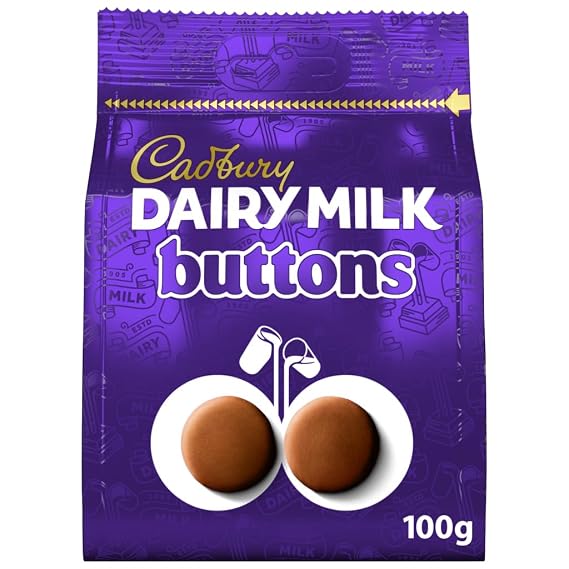 Cadbury Dairy Milk Giant Buttons Chocolate Bag 100g (Pack of 1)