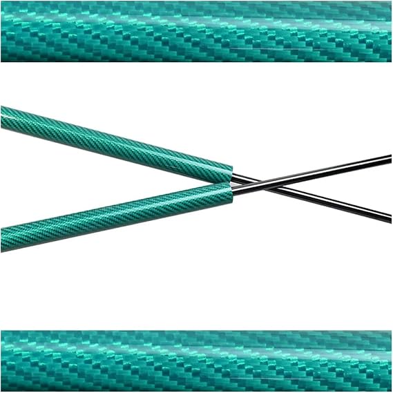 HEPBAK Front Hood Bonnet Modify Shock Damper Piston Rods Prop Lift Support Spring Absorber Compatible with Renault Kwid E-Tech 2022-2025 (Color : Green Carbon Fiber)