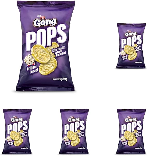 Eti Gong Pops Mısır Patlağı 80 g 5li paket