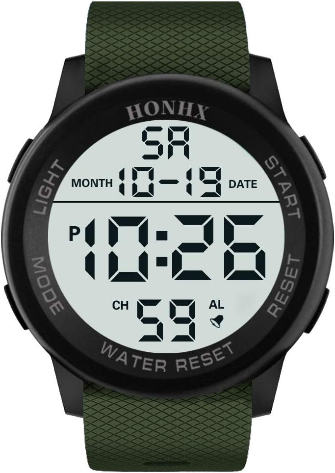 Men Watch for Ramadan Days Easter Digital Wrist Waterproof Analog Luxury Men LED Sport Watch Men's Watch Digital Wrist Watch for Women