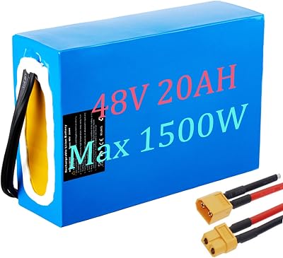 48V 20AH Ebike Battery for 500W 1000W 1500W Motor Kit - Lithium Battery for Scooter, Utility Cart, Wheelbarrow, Lawn mowers