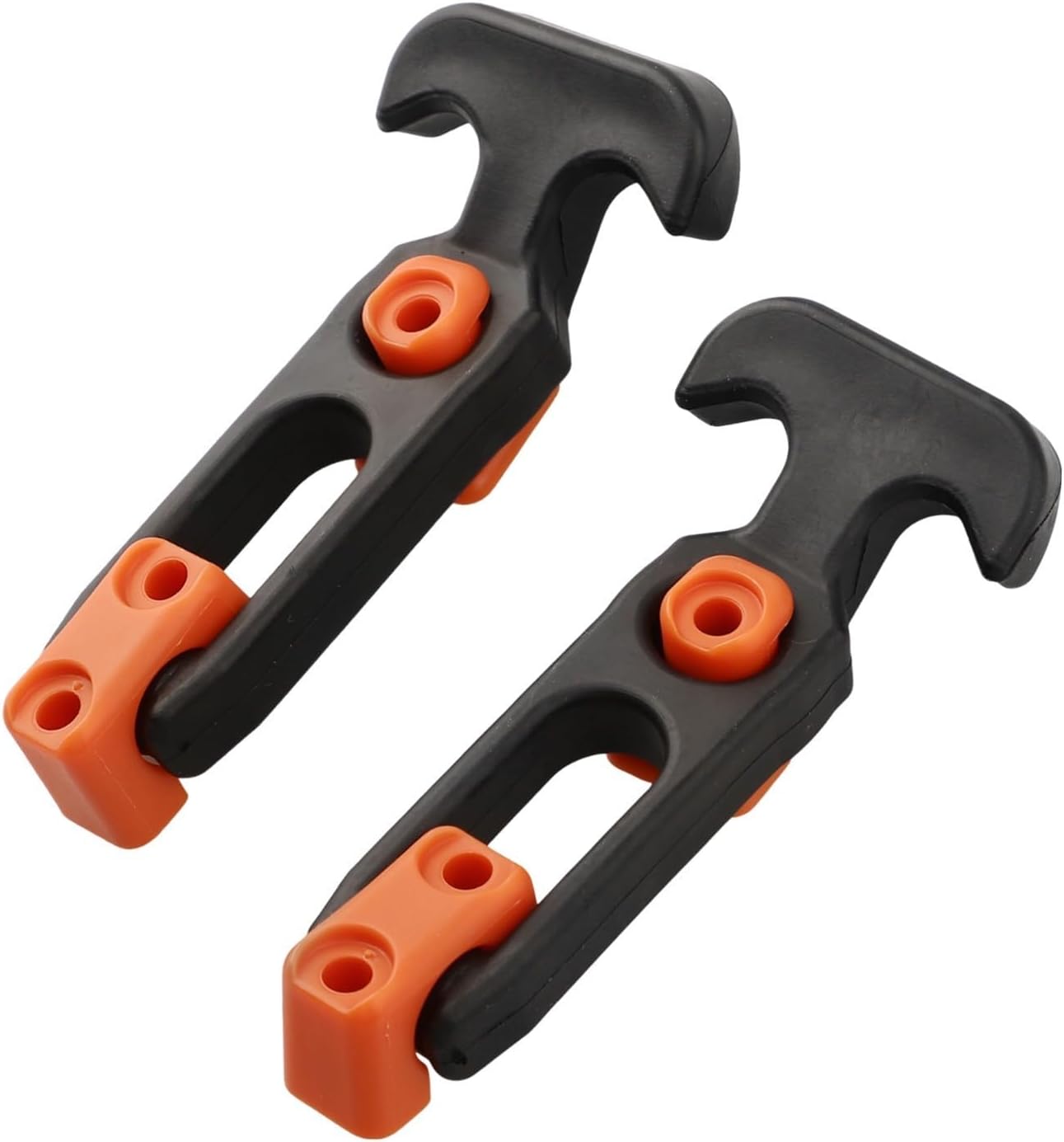Cooler Lid Latches Replacement Set Black Orange Rubber Buckles Elastic Shock Absorbing Straps Self Aligning Heavy Duty Secure Lock For Ice Chest Storage Container 2 Pack