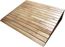 Outdoor Threshold Ramps Wooden, Anti-Slip Curb Driveway Ramp for Wheelchair Car Scooters, Elderly Entry Ramps Size : 38.83515cm
