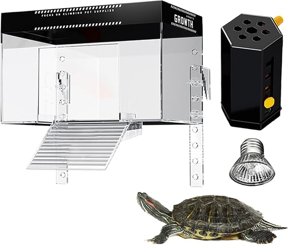 Over Tank Turtle Basking Land | Over Tank Pet Turtle Basking Area with Ramp,Animal Observation Anti-Slip Habitat Topper Aquatic Terrapin Enclosure Cage for Hotel, Balcony