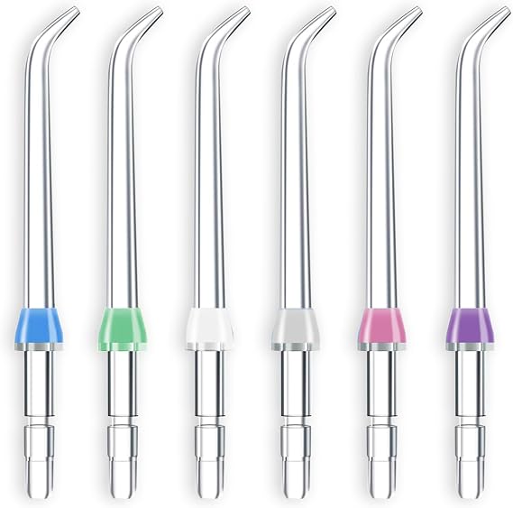 Flosser Replacement Tips for Waterpik Water Flosser,Plaque Seeker Replacement Tips Compatible with Waterpik Water Flossers and Other Brand Oral Irrigators, Plaque Remove Brisles Tips(6-Pack)