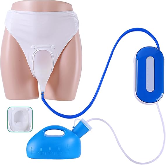 Intelligent Electric Urine Collector with 2000 ml Urinal, Automatic Sensing, Easy to Clean, Bed Rest Anti-Leakage Design, Immediately Absorb Urine (Female)