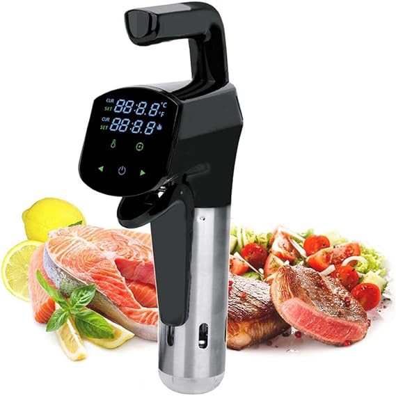 Sous Vide Precision Cooker Immersion Circulator - 1800W WiFi Connected with Touch Screen, Stainless Steel Heating Element for Steak, Chicken, Fish, Eggs, Vegetables