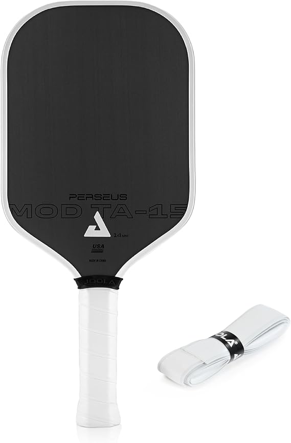JOOLA Perseus MOD TA 15 Pro Player Edition Pickleball Paddle - Gen 3 Propulsion Honeycomb Core & Charged Carbon Surface Technology - Carbon Fiber Pickleball Paddle - More Power & Spin