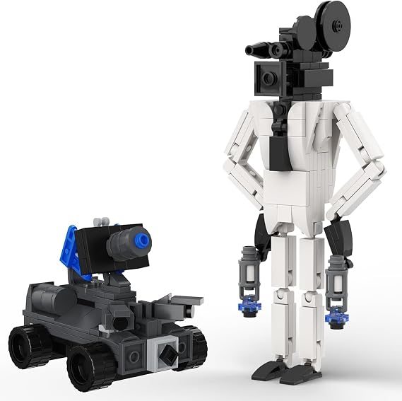 Technik Sklbed Building Block Toilet Man and Monitor Man Game Toys 261 PCS Nano Micro Mini TV Toilet Man Gift for Kids and Adults Children's Assembled Puzzle Building kit