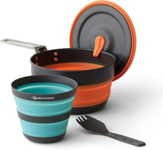 Sea to Summit Frontier UL Collapsible One Pot Cook Set (1L Pot, Cup, Spork)