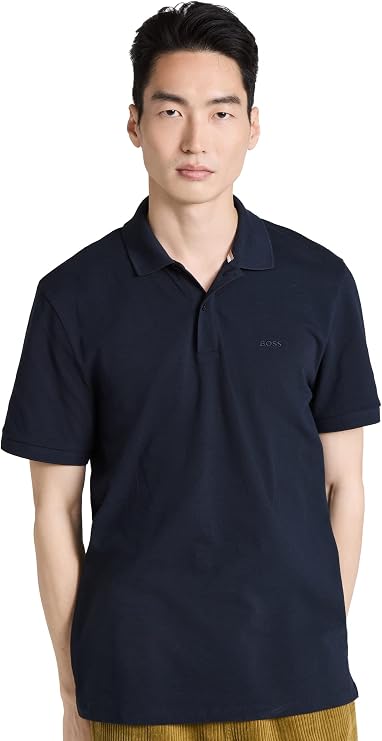 HUGO Boss Men's Pallas Short Sleeve Polo Shirt, Dark Blue, XL