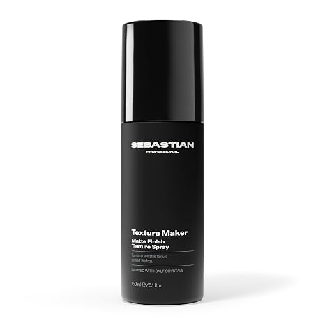 Sebastian Professional Styling Texture Maker Spray | Lightweight Hair Texturizer Spray with Medium Hold & Matte Finish | Non-Aerosol Hairspray with Sea Salt | 5.07 fl oz | Packaging May Vary