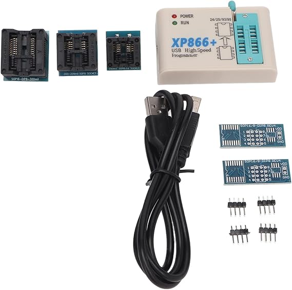 Pilipane USB SPI Programmer, USB SPI Programmer Kit, with 5 Tested Base High Speedfor 24 25 93 bios with Off line Copy Function, Programmer USB Interface