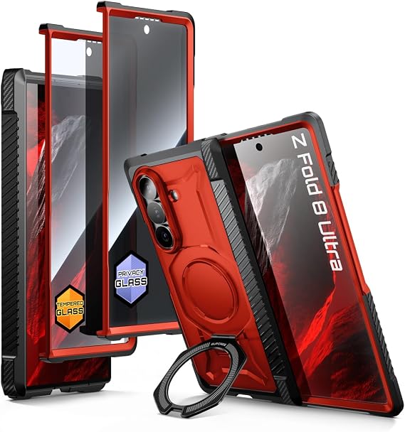 SUPCASE for Galaxy Z Fold 8 Ultra Case, Glass & Privacy Screen, Full Hinge