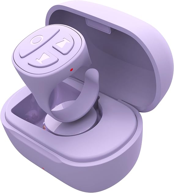 TikTok Scrolling Ring, Bluetooth Camera Remote Control, Scrolling Ring Remote for iPhone TIK Tok Facebook YouTube Instagram Android Phone, Auto Tapper for TikTok Live (Purple)