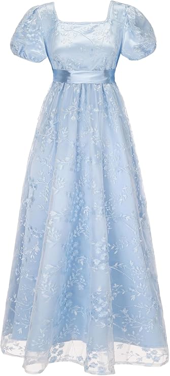 Regency Dresses for Women Regency Era Dress Luxurious Empire Waist Embroidery Ball Gown Tea Party