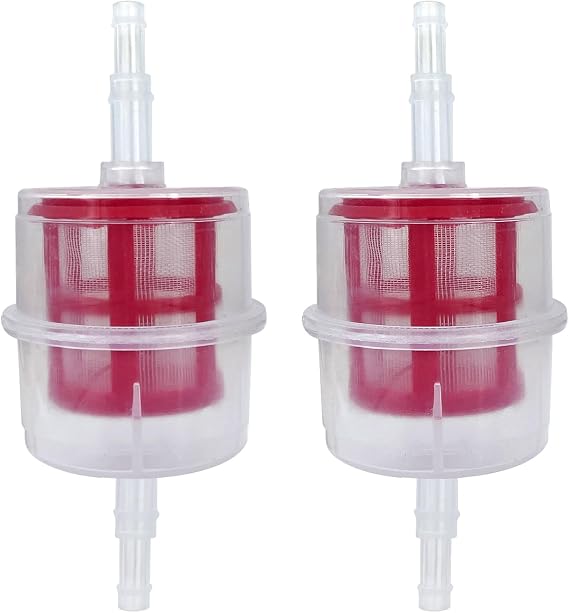 Diesel Fuel Filter by Aurdox,Universal Inline Fuel Filter for 6mm & 8mm Pipes for HGV, Forklifts & Garden Equipment & More, Twin Pack