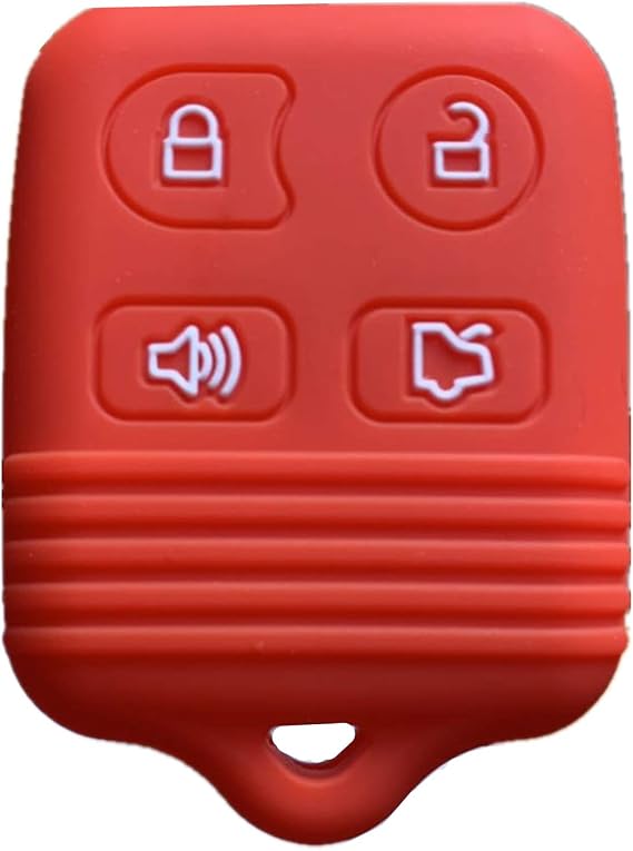 Silicone Keyless Entry Remote Control Key Fob Cover Case protector Replacement Fit For Ford Mustang Edge Escape Expedition Explorer Focus Escort Lincoln Mercury CWTWB1U331 GQ43VT11T (gules)