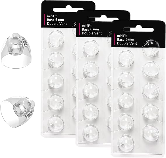 Hearing Aid Domes for Oticon Minifit Oticon Ear Cap Replacement Parts Accessories Double Vented 6mm Domes for Oticon Hearing Aid Equipment Cleaning Kit 30pcs