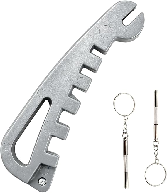 Eyeglass Frame Adjustment Tool with 3-in-1 Screwdriver, Professional Glasses Curvature Bender and Temple Arms Adjuster, DIY Repair Kit for Metal and Acetate Spectacles