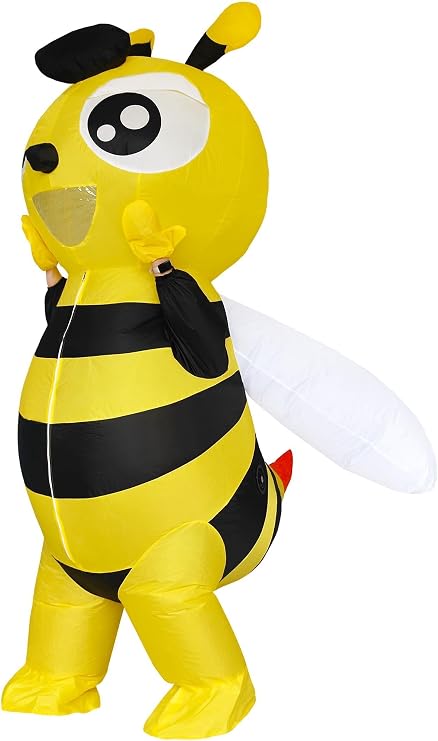Inflatable Bumble Bee Costume for Adult, Funny Blow Up Halloween Outfit