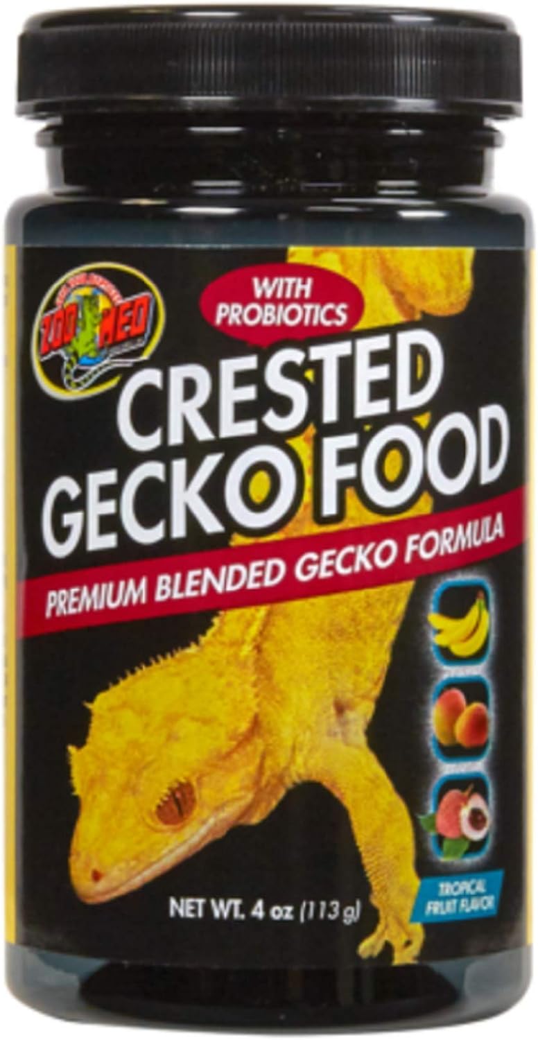 Zoo Med Crested Gecko Food - Tropical Fruit Flavor 4 oz 113 g - Pack of 3