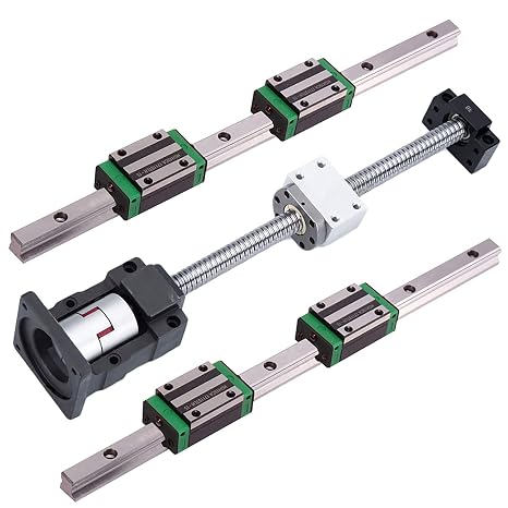 Bo CNC Kit 12mm Ballscrew 1080mm SFU1204 RM1204 + 15mm Linear Motion Rail Set 1080mm, Ball Screw Nut+ BK/BF10 Supports+ Coupler+ Nut Housing+ Motor Bracket for Nema 23+ 2Pcs HGH15 Linear Rail Kit
