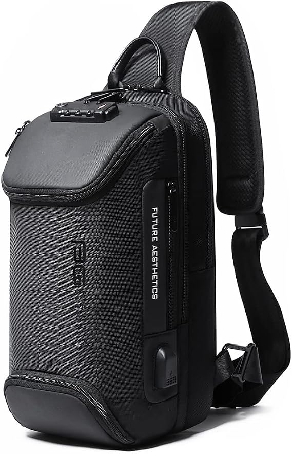 BANGE Men's Sling Backpack - Waterproof Crossbody Bag, Multi-Purpose Shoulder Bag