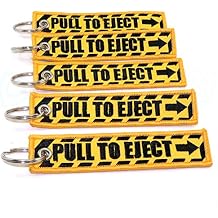 Rotary13B1 PULL TO EJECT Key Chain - Yellow/Black - 5pcs