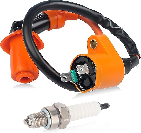 Savior GY6 150CC Racing Ignition Coil for Taotao Scooter Moped ATV Go Kart | SSR 125 50cc 125cc 110cc Spark Plug Wire, A7TC Spark Plug,High Performance Chinese Moped Replacement, Easy to install