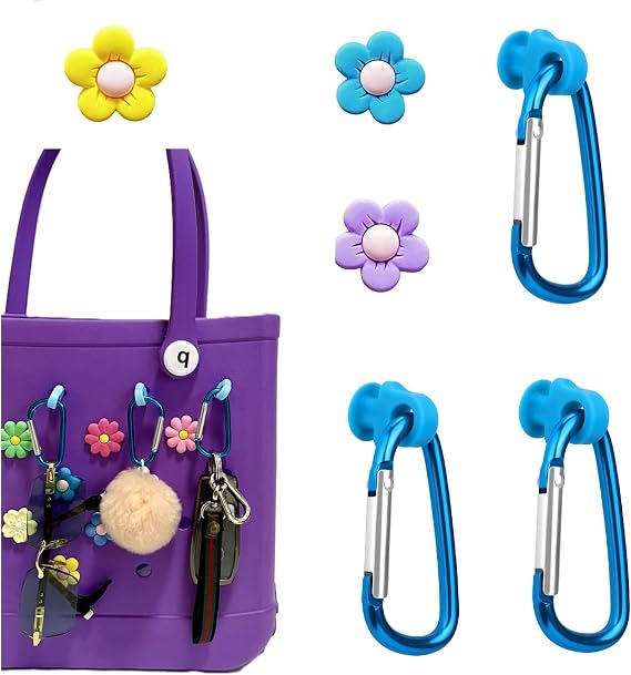 3Pack Key Holder Accessories for Bogg Bags Insert Charm Carabiner Keychain Compatible with Bogg Bag Beach Tote Bag