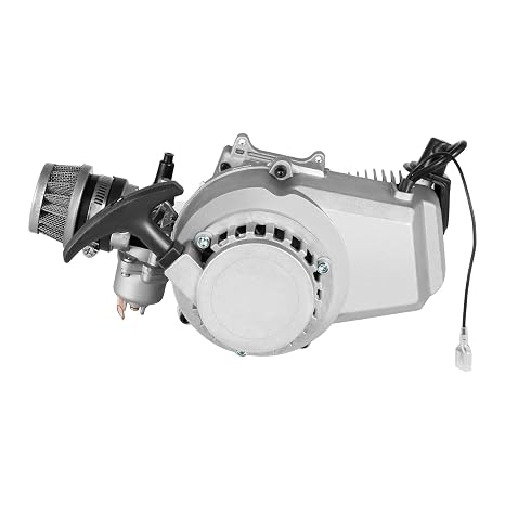 2-Stroke 49CC Engine Motor Kit with Fuel Tank,Single Cylinder Recoil Pull Start Mini Engine,Starter Engine for Most Air Cooled Mini Dirt Bikes Pocket ATV Scooter Pocket Bike Or Scooter