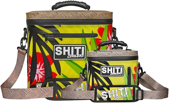 Shiti Coolers Bundle for Camping, Travel, Beach, Soft Lunch Box for Food, Drinks & Ice, Portable, Waterproof 24 Hr Insulated Bag with Shoulder Straps, Customizable The Getaway