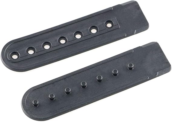 E-outstanding 12Pairs Sapback Cap Buckle Strap Black Baseball Cap Repair Strap 7 Hole Plastic Hat Closure Replacement Repair Buckle Fastener Snap