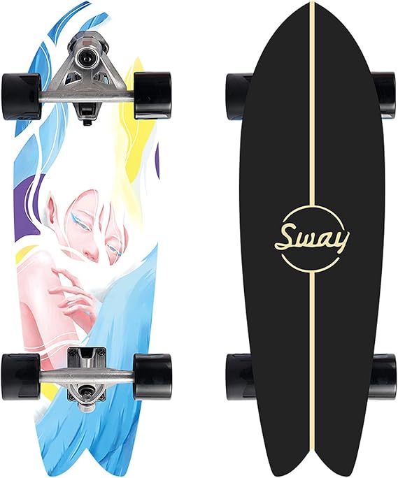 Surf Skates 32" Surf Skateboard CX7 Carving Truck Pumpping Skateboard ABEC-11 Bearing Maple Wood Surfskate 8125cm with T-Tool Suitable for Children Teenagers Youth and Adults