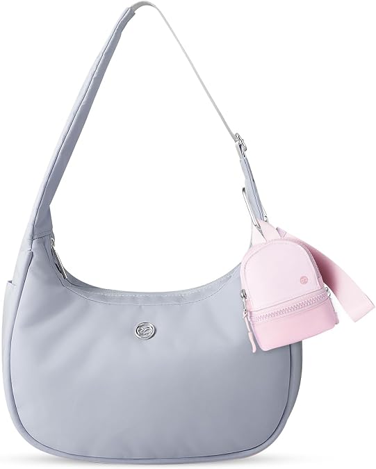 Mini Shoulder Bag Women Nylon Crescent Bag Underarm Shoulder Purse & Mini Backpack Keychain Wristlet Pouch Small Change Coin Purse Cute Zipper Wallet With 3 RFID Card Slots