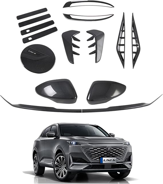 Kit for Changan UNIK accessories exterior trim, door mirror, door handle, front bumper, fog lamp covers protector guards (side air outlet)