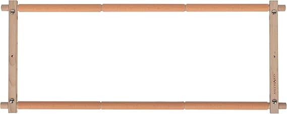 Milward Rotating Tapestry Frame 68.6 x 30.5cm (27 x 12) Clip On Scroll Frame for Embroidery, Cross Stitch, Needlework, Quilting Beech Wood
