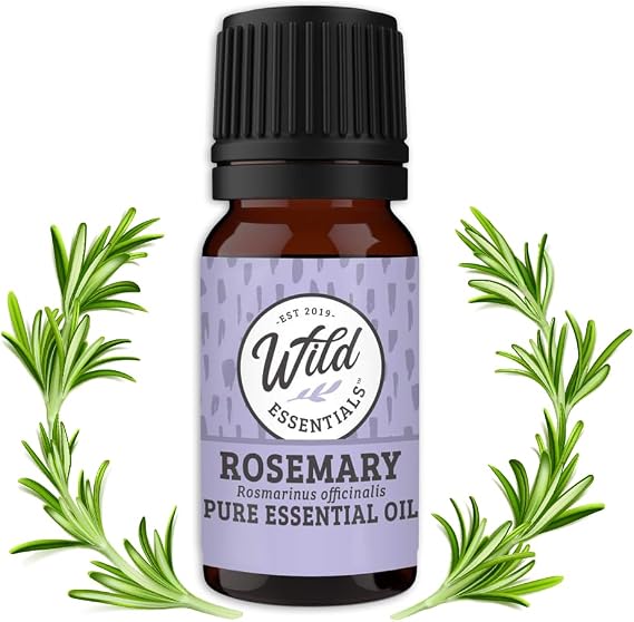 Wild Essentials Rosemary 100% Pure Essential Oil - 10ml, Therapeutic Grade, Made and Bottled in The USA