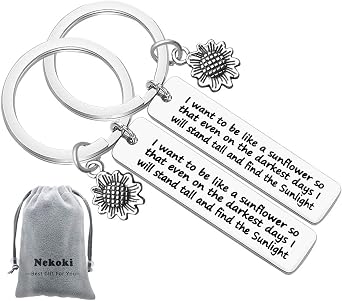 2pcs Inspirational Gift I Want to be Like a Sunflower So That Even on The Darkest Days I Will Stand Tall and Find The Sunlight Spiritual Gifts for Women