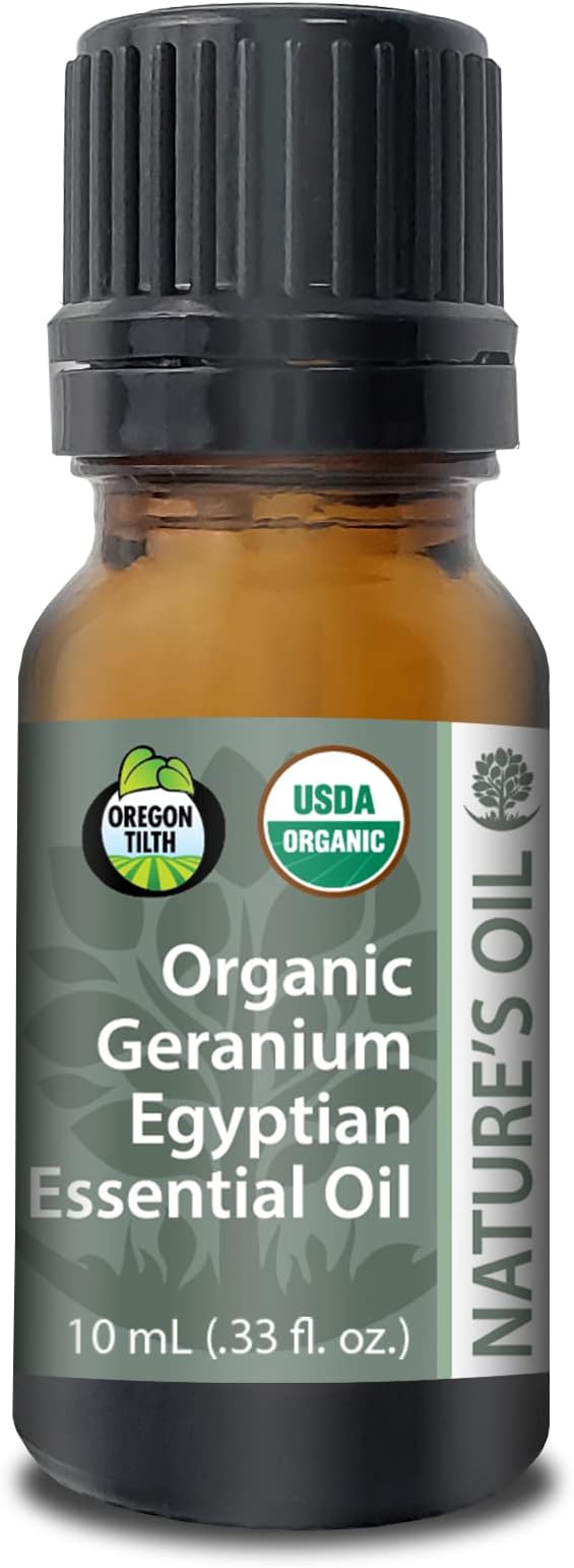 Best Geranium Essential Oil Pure Certified Organic Therapeutic Grade 10ml