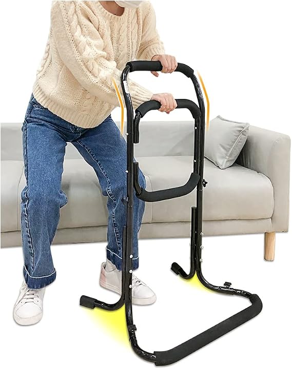 Stand Assist Aid for Elderly Chair Lift Devices for Seniors Standing Supports Couch Sit to Stand Lift Adults Walking Assistance Portable Patient Mobility Aids for Sofa, Recliner Chair (Black)