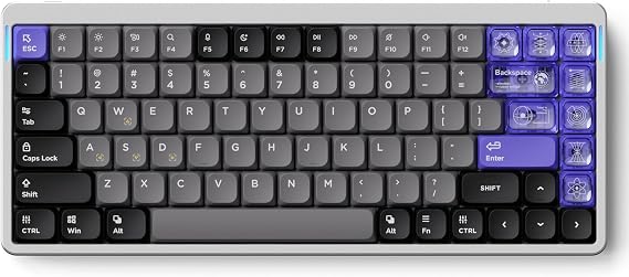 nuphy Air75 HE Rapid Trigger Wired Custom Magnetic Gaming Keyboard,RGB HotSwap, 84 Keys 75% Layout Adjustable Actuation Esports Low-Profile Hall Effect Keyboard (Magnetic Jade Switch)