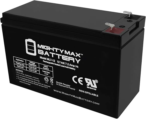 Mighty Max Battery 12V 7.2AH UPS Battery Replacement for APC Back-UPS XS XS1000 (BX1000)