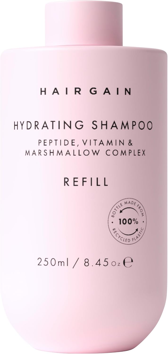 Hair Gain Hydrating Shampoo, 250ml, Liquid, All Hair Types, Sulphate-Free, Paraben-Free, Silicone-Free, Strengthening, Breakage Control